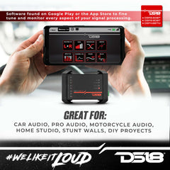 DS18 DSP4.8BTM 4-Channel in and 8-Channel Out Digital Sound Processor with Bluetooth Connectivity - Water Resistant