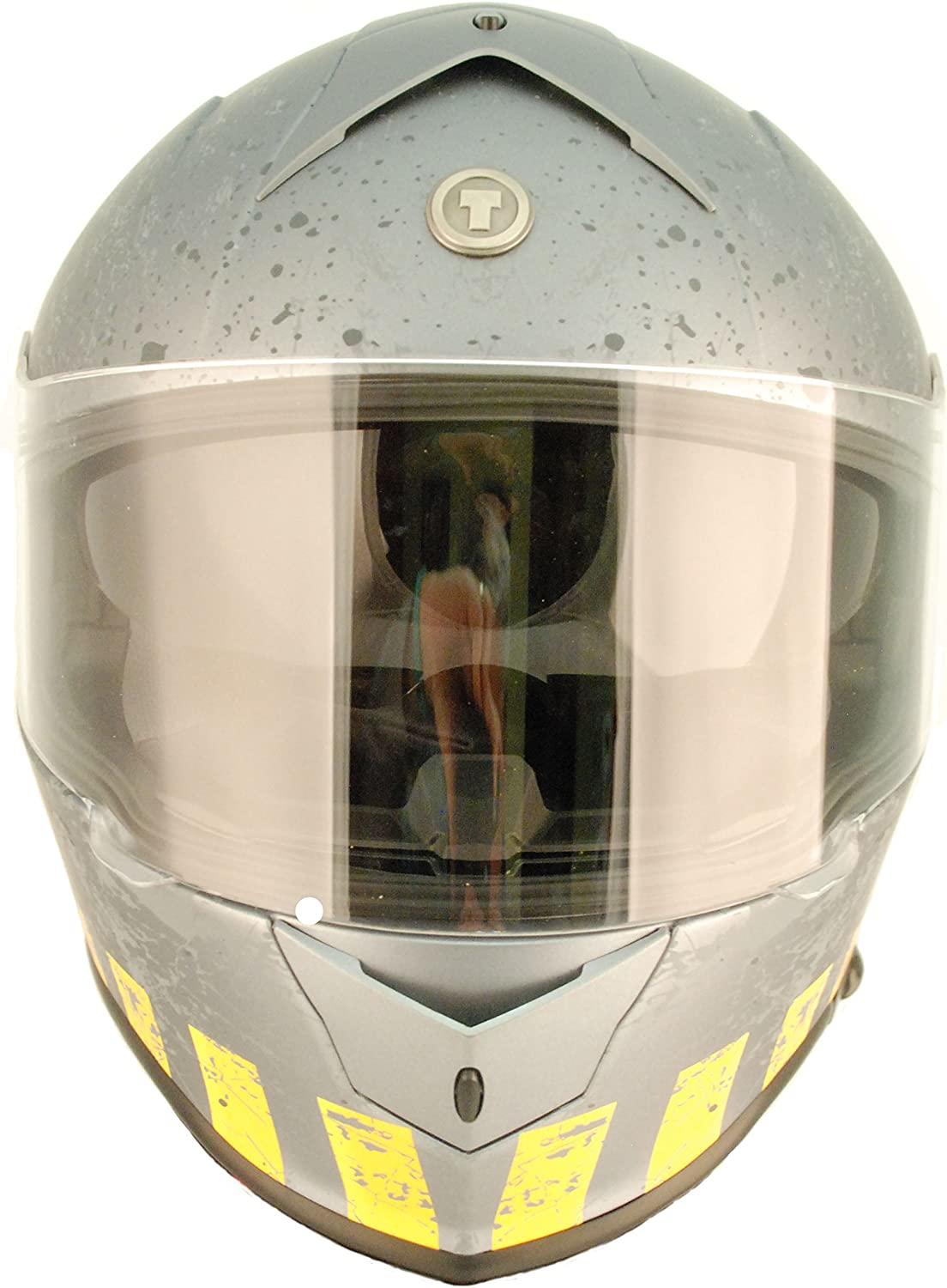 TORC T14B Bluetooth Integrated Mako Nuke Full Face Helmet (Flat Grey, Medium)