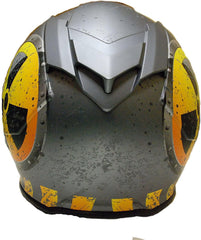 TORC T14B Bluetooth Integrated Mako Nuke Full Face Helmet (Flat Grey, Medium)