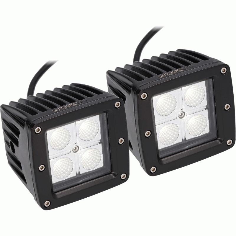 METRA - Traditional 3" - 4 Led Cube Light Flood (2Pk) (DL-CL5F)