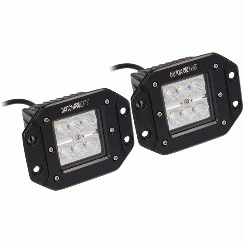 METRA - Flush Mount 3.6" - 6 Led Cube Light Flood (2Pk) (DL-FMCL7)