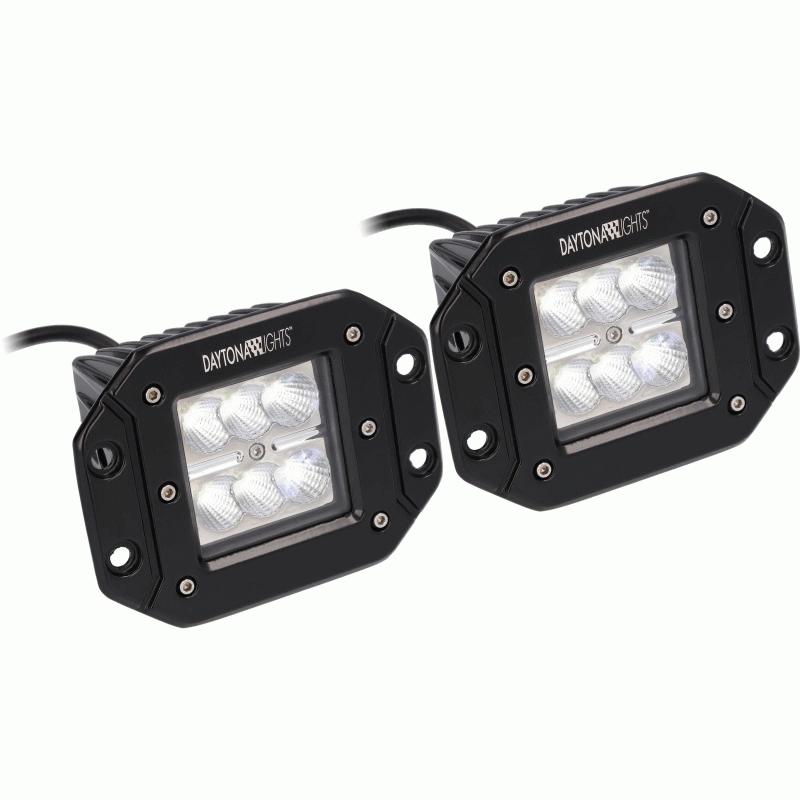 METRA - Flush Mount 3.6" - 6 Led Cube Light Flood (2Pk) (DL-FMCL7)