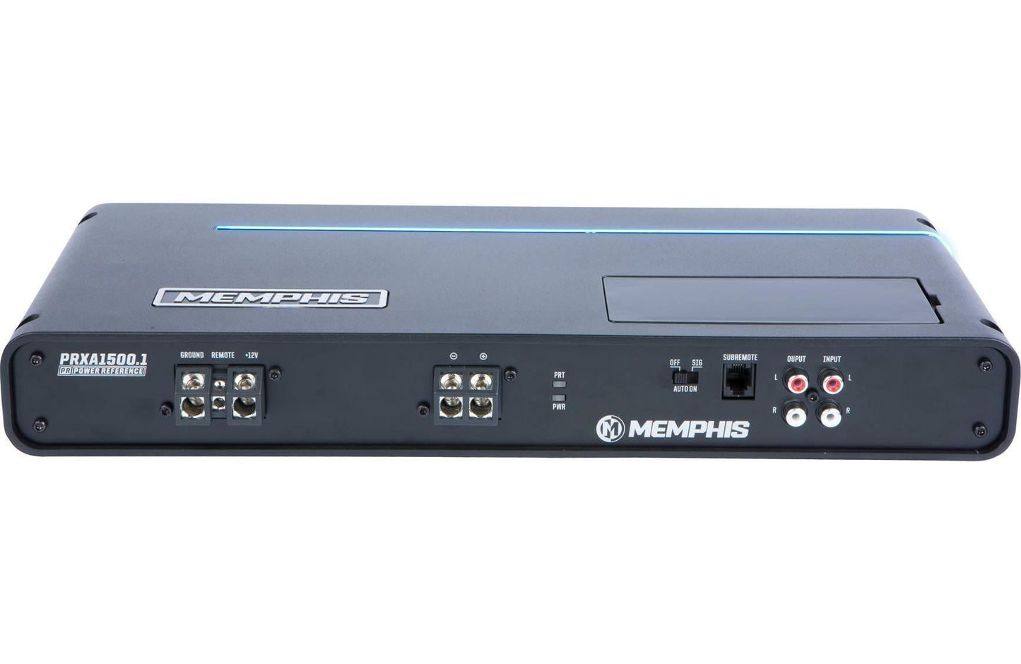 Memphis Audio PRXA1500.1 mono sub amplifier + 4 gauge amp kit + 1.5 Digital Cap