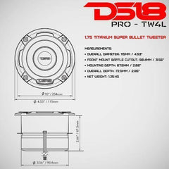 DS18 Fully Loaded Overhead Loud Speaker Sound Bar for Jeep Wrangler 07-18 JK JKU