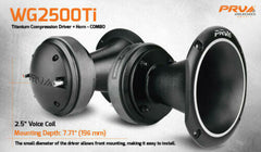 2x PRV Audio WG2500Ti 2" Titanium Compression Driver + WG14-50CR Horn Pro 400W