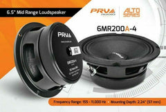 2x PRV Audio 6MR200A-4 6" Mid Range Loudspeaker + Tweeters TW350Ti-4 Slim