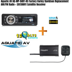 Aquatic AV AQ-MP-5UBT-HS Harley Davidson Replacement Radio + Satellite Receiver