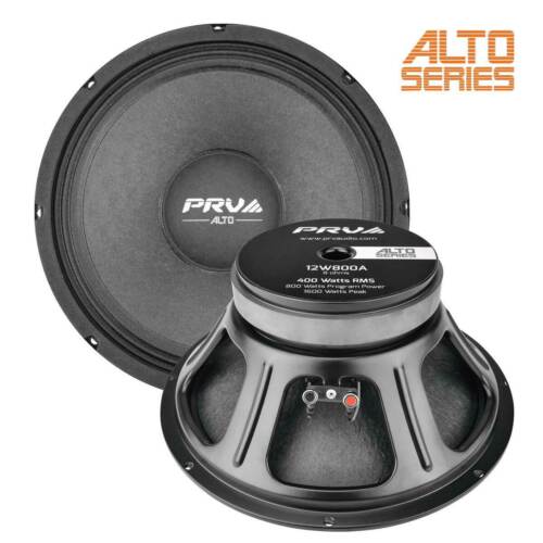 4x PRV Audio 12W800A Midrange ALTO Car Audio 12" Woofer Speakers 8 Ohms PRO 800W